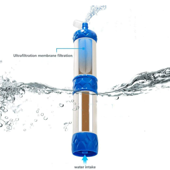 Dispozitiv filtrare apa portabil, filtru apa, tip pai, 99.99% ultra-filtrant, cu adaptor pentru sticla