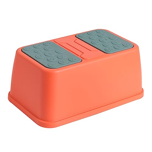 Scaun pentru toaleta, baie si bucatarie din plastic, antiderapant, Rosu/Verde