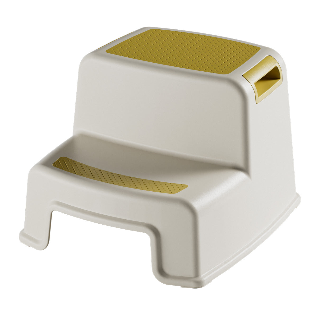 Scaunel înălțător copii în două trepte multifunctional pentru toaletă , baie și bucătărie, Taburet, Scară, Galben Mustar