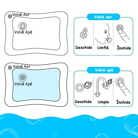 Saltea cu apă și centru de activități pentru bebelusi, Tractor