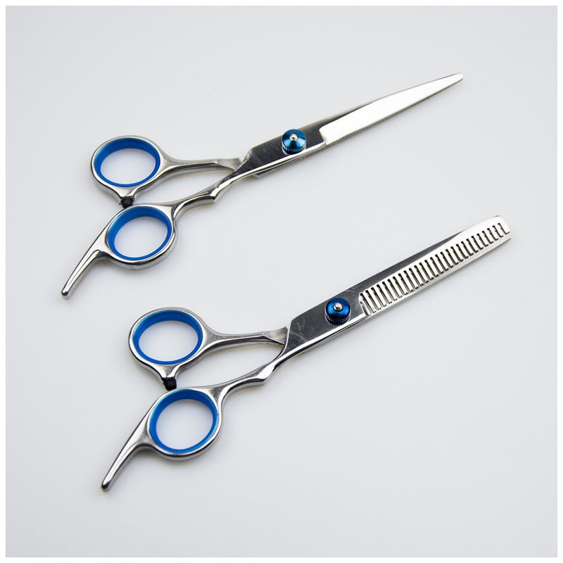 Set profesional foarfeca de tuns si filat, pentru frizerie/salon/ acasa, , 11 piese, Inox