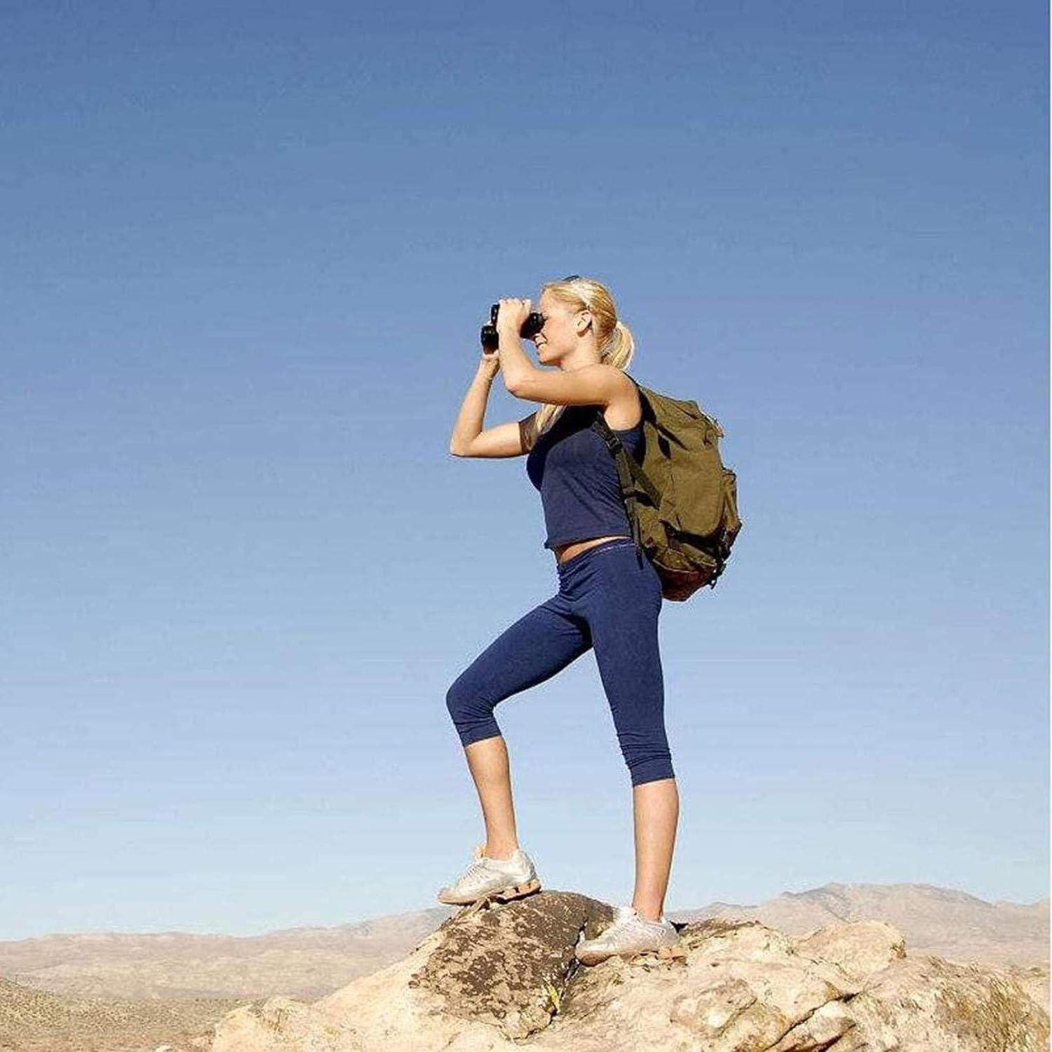 Binoclu pentru copii si adulti 10x25, Lentile Premium , Vedere Nocturna, Rezistent La Apa, Putere Mare De Focalizare Pentru Observarea Pasarilor, Vanatoare, Calatorii, Turism, Negru