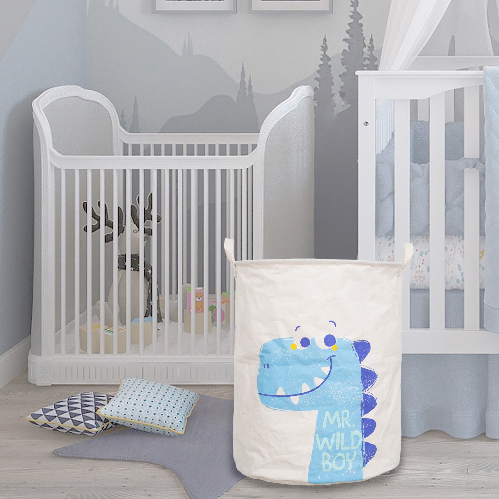 Cos pliabil pentru depozitare jucarii sau haine, DARO®, 50X40cm, 80 l, Dinozaur