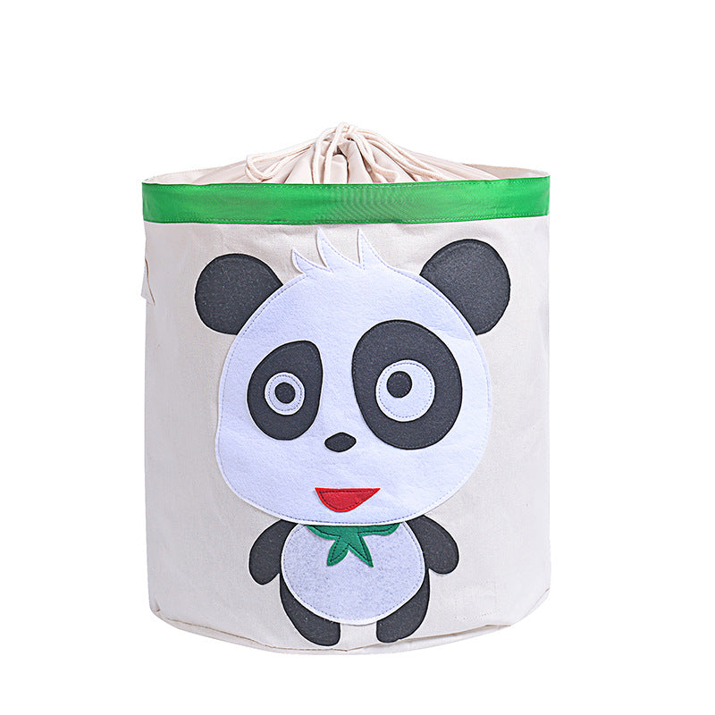 Cos pliabil cu capac pentru depozitare jucarii sau haine, 43.5X46cm, 65 l, Urs Panda BEE FELT
