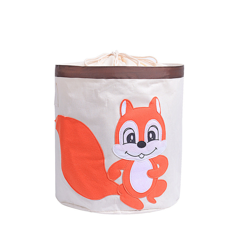 Cos pliabil cu capac pentru depozitare jucarii sau haine, DARO®, 43.5X46cm, 65 l, Veverita BEE FELT
