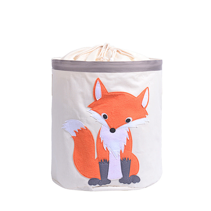 Cos pliabil cu capac pentru depozitare jucarii sau haine, DARO®, 43.5X46cm, 65 l, Vulpe BEE FELT