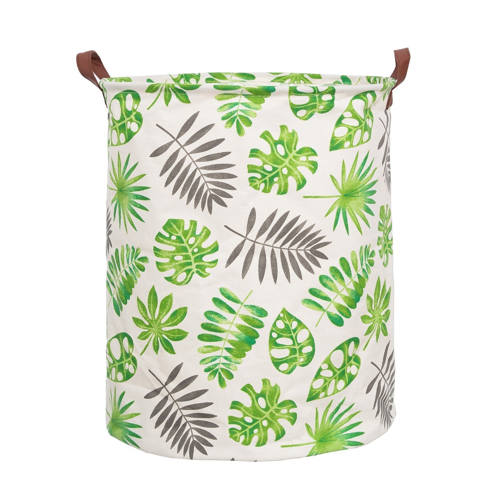 Cos pliabil pentru depozitare jucarii sau haine, 50X40cm, 80 l, Alb-Verde BEE FELT