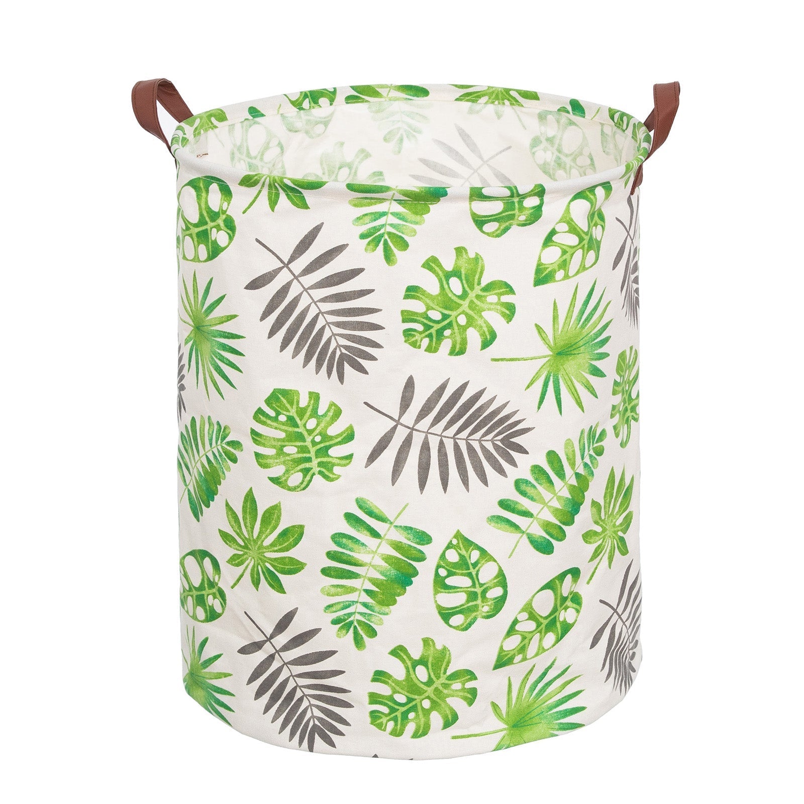 Cos pliabil pentru depozitare jucarii sau haine, 50X40cm, 80 l, Alb-Verde BEE FELT