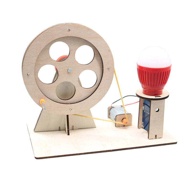 Jucarie educationala DIY, kit lemn, generator de curent