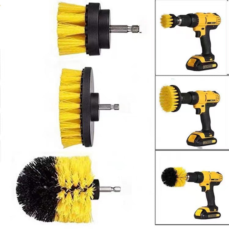 Set 3 perii rotative, de curatat suprafete, covoare, cu adaptor, diferite marimi, pentru bormasina BEE FELT