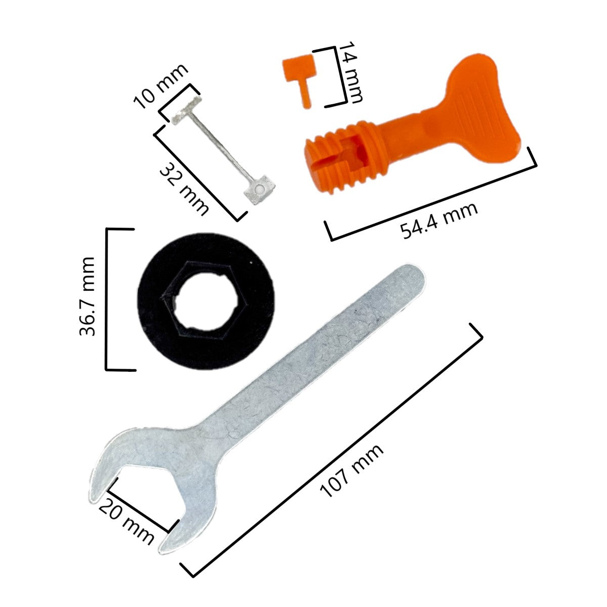 Set 50 tije pentru nivelarea placarilor ceramice, refolosibile, cheie metalica BEE FELT