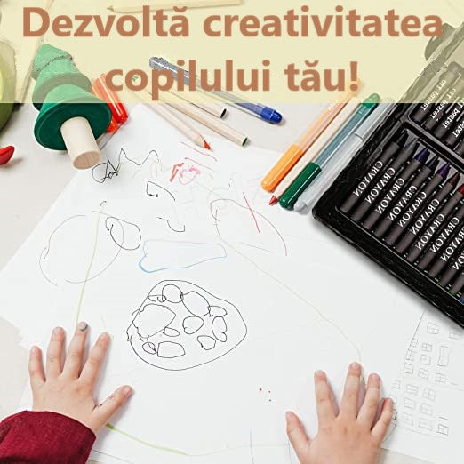 Set de pictura si desen pentru copii, 168 de piese, Negru BEE FELT