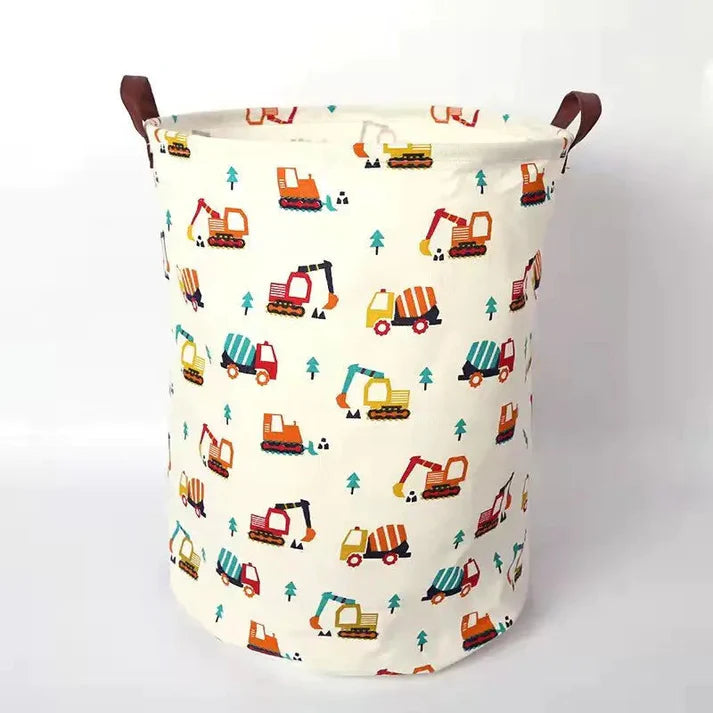 Cos pliabil pentru depozitare jucarii sau haine, DARO®, 50X40cm, 80 l, Excavator