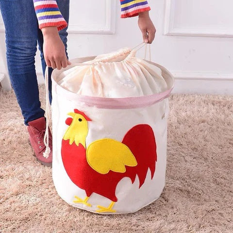 Cos pliabil cu capac pentru depozitare jucarii sau haine, 43.5X46cm, 65 l, Cocos BEE FELT