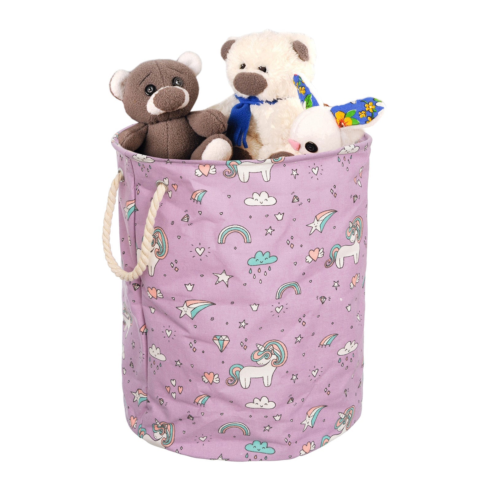 Cos pliabil pentru depozitare jucarii sau haine, 50X40cm, 80 l, Unicorn BEE FELT